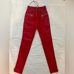 IAMGIA XENIA PANT! Super flattering, red faux leather pant.